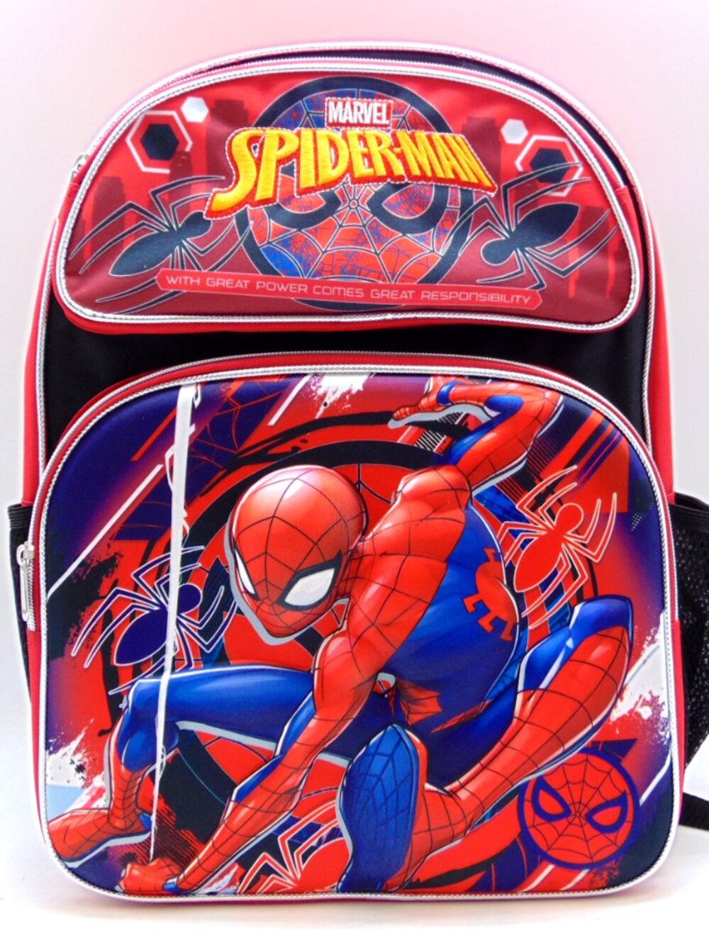 Marvel Spider-Man Red & Blue Kids School Backpack - Picture 3 of 3